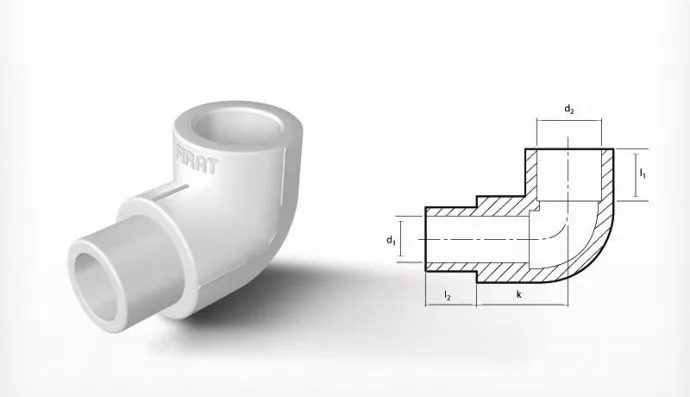 pn 25 pprc 20mm kuyruklu dirsek 90°