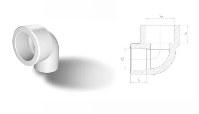 pn 25 pprc rediksiyon  20mm dirsek 90°