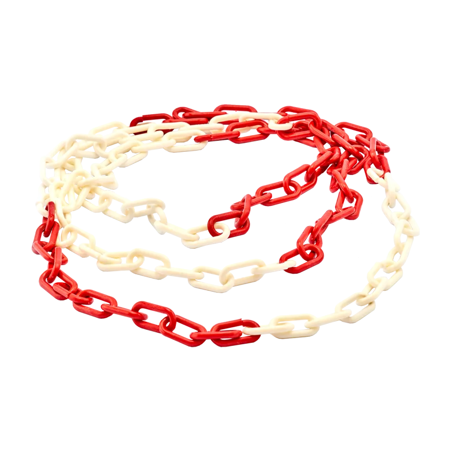 MFK 6668/KB PLASTİK ZİNCİR KIRMIZI BEYAZ 8 MM