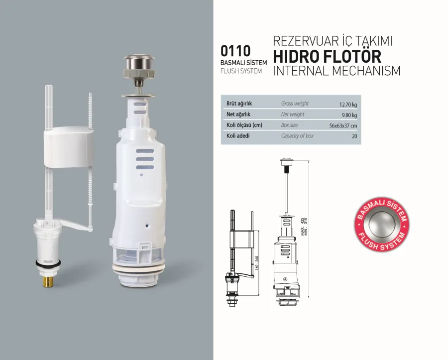0110 BASMALI SİSTEM HİDRO FLOTÖR