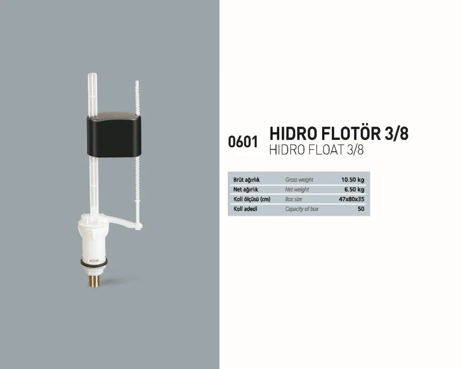 0601 3/8 LT. HİDRO FLOTÖR